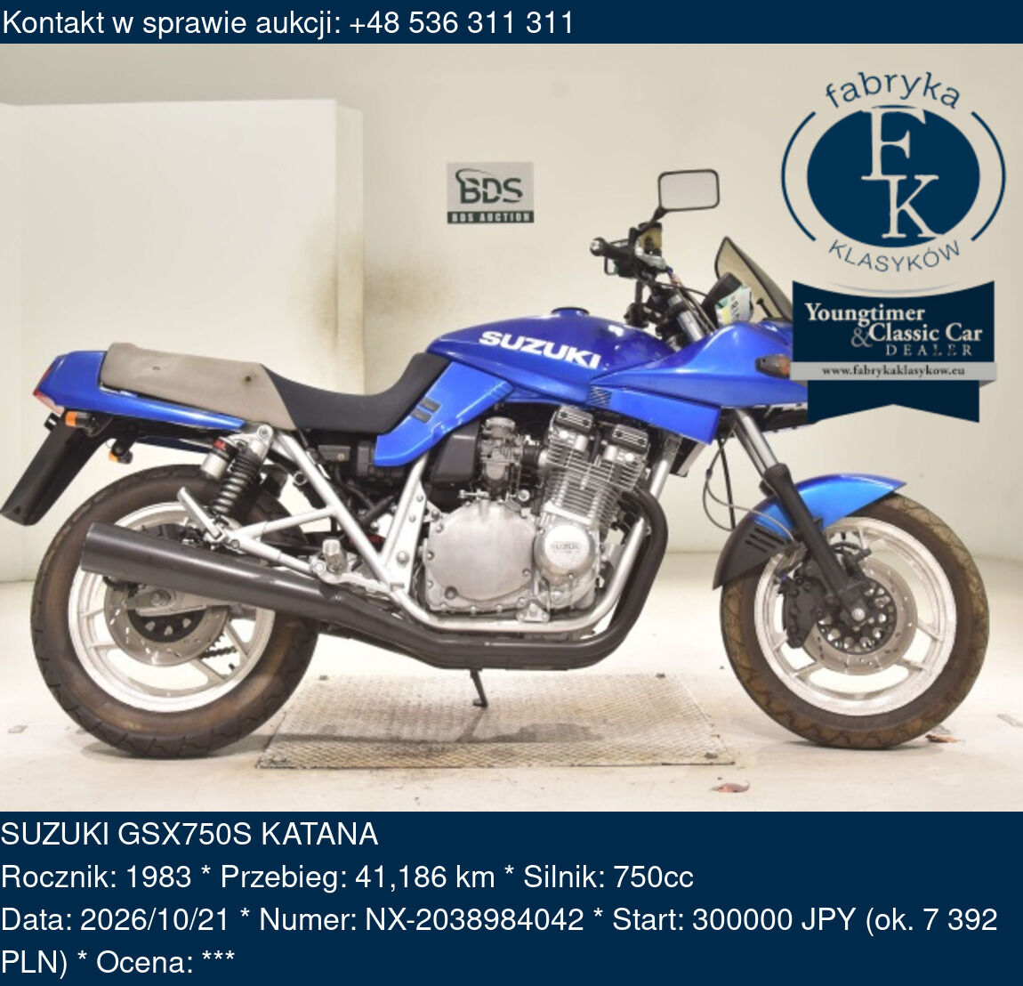 SUZUKI GSX750S KATANA 1983 - zdjęcie 2