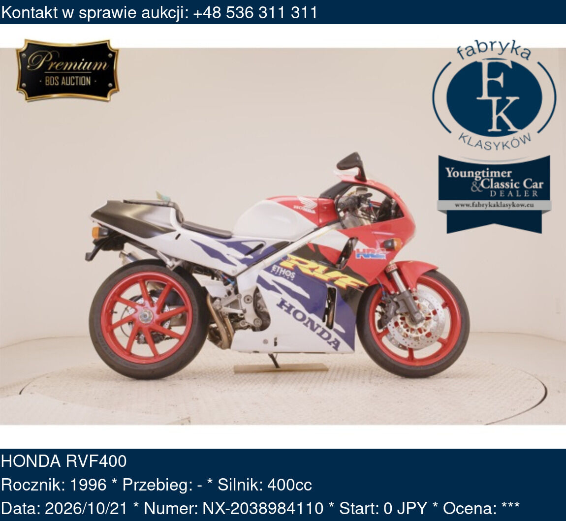 HONDA RVF400 1996 - zdjęcie 2