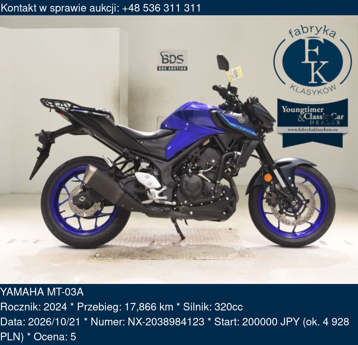 YAMAHA MT-03A 2024 - zdjęcie 2