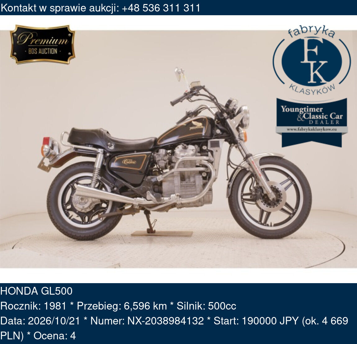 HONDA GL500 1981 - zdjęcie 2
