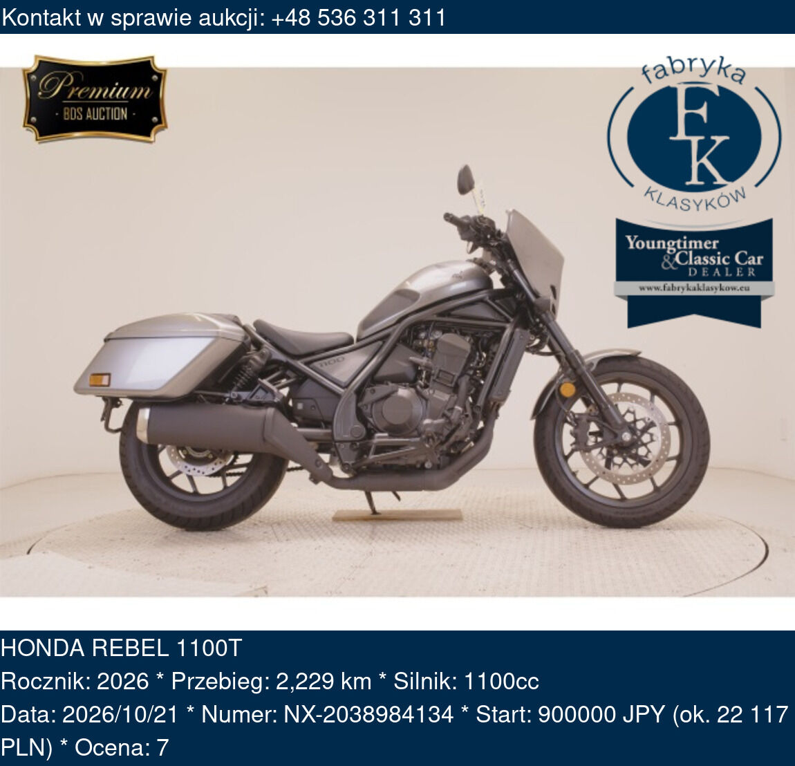 HONDA REBEL 1100T 2026 - zdjęcie 2