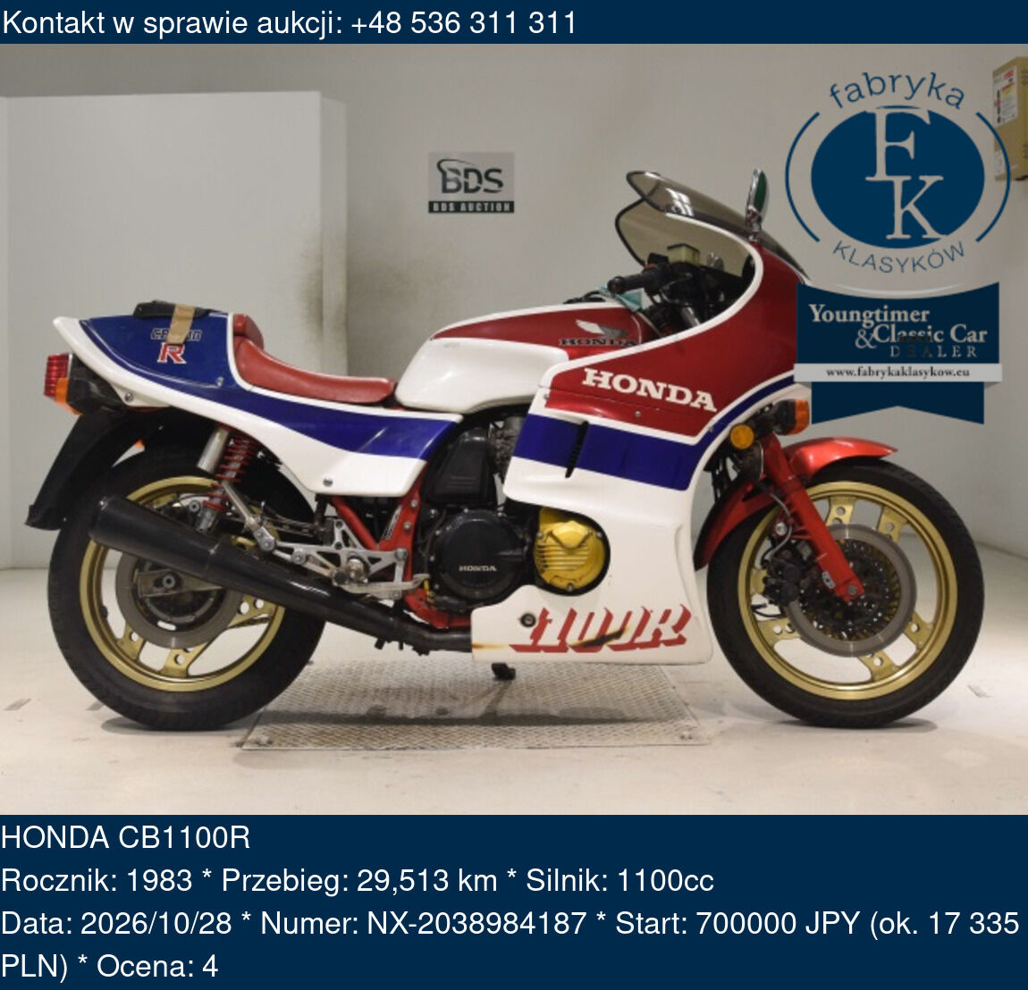HONDA CB1100R 1983 - zdjęcie 2