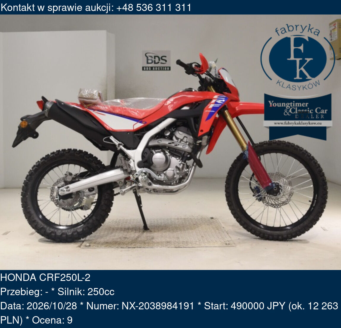 HONDA CRF250L-2  - zdjęcie 2
