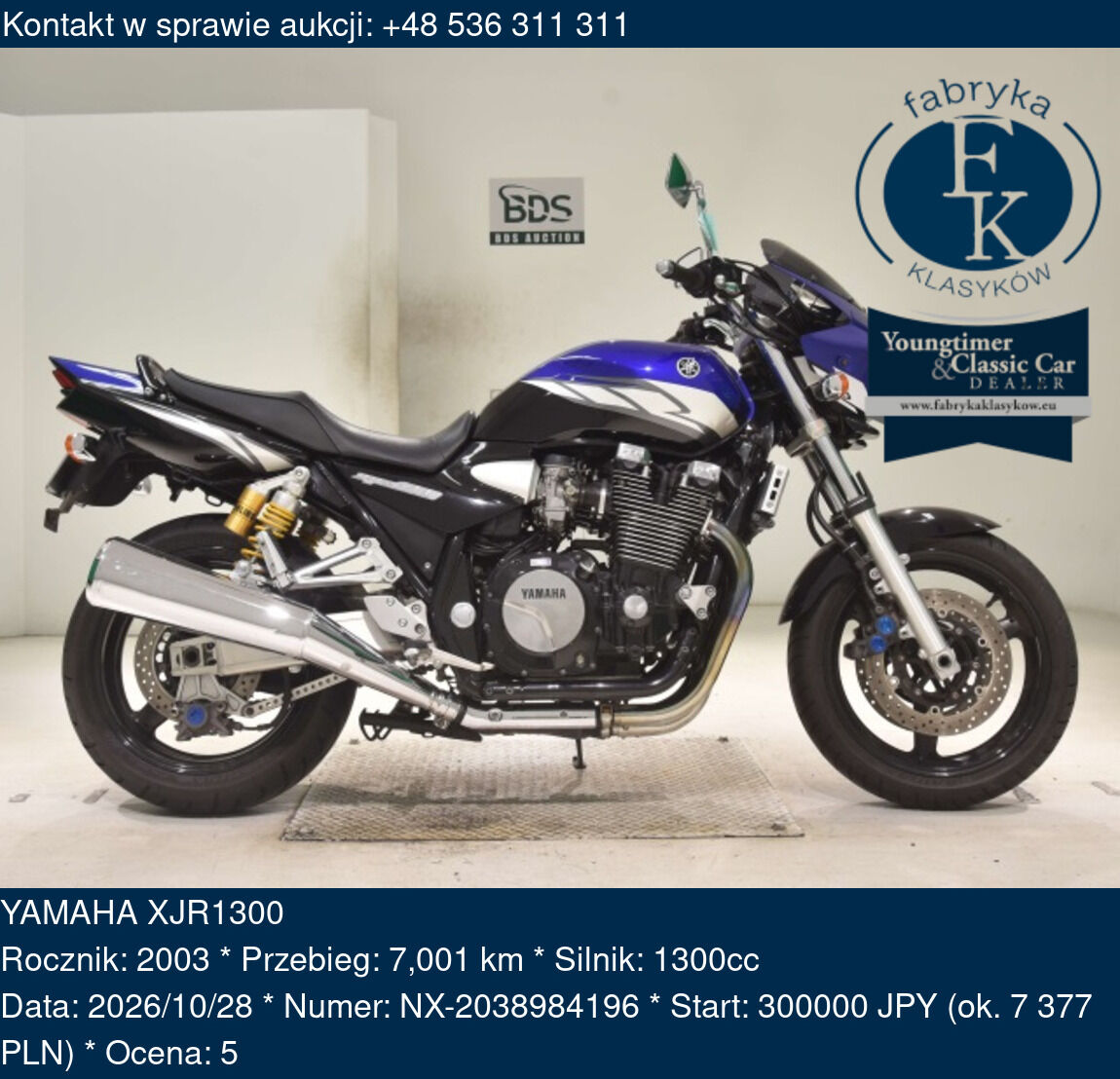 YAMAHA XJR1300 2003 - zdjęcie 2