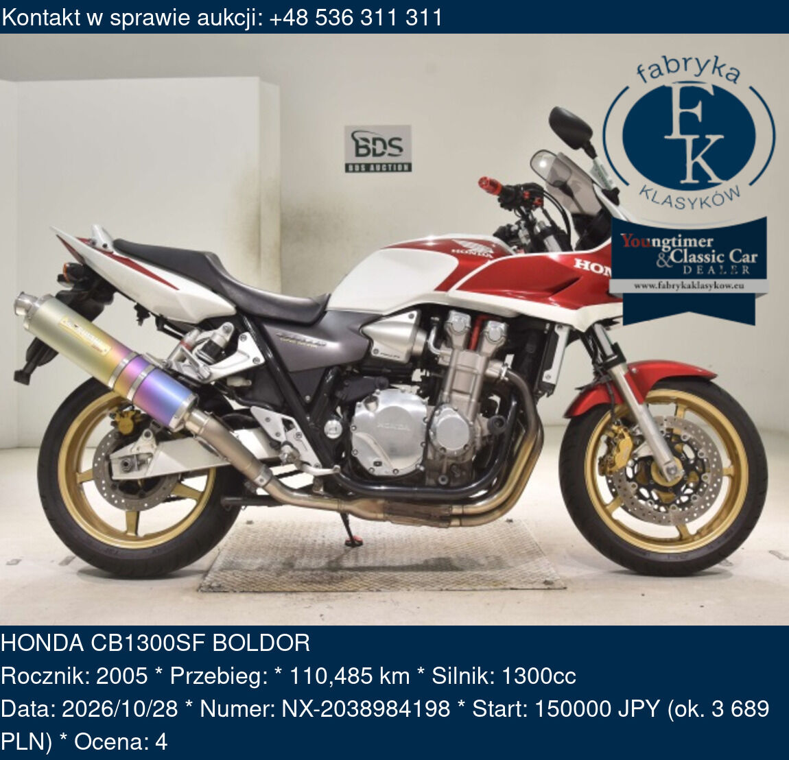 HONDA CB1300SF BOLDOR 2005 - zdjęcie 2