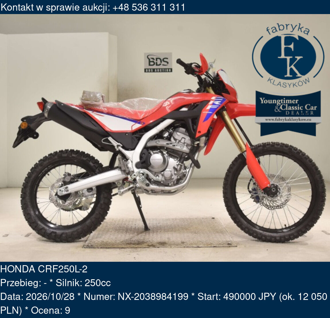 HONDA CRF250L-2  - zdjęcie 2