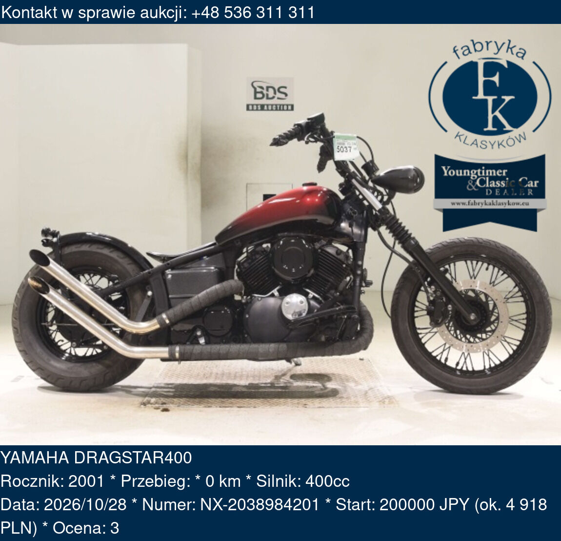 YAMAHA DRAGSTAR400 2001 - zdjęcie 2