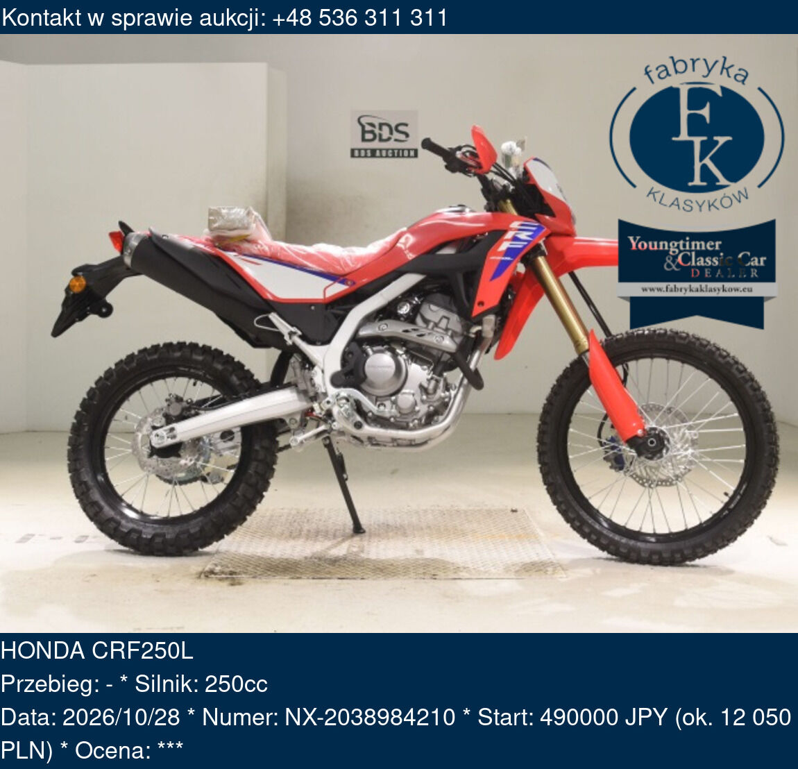 HONDA CRF250L  - zdjęcie 2