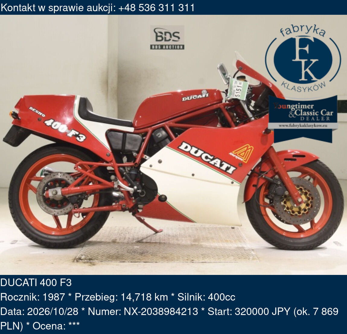 DUCATI 400 F3 1987 - zdjęcie 2