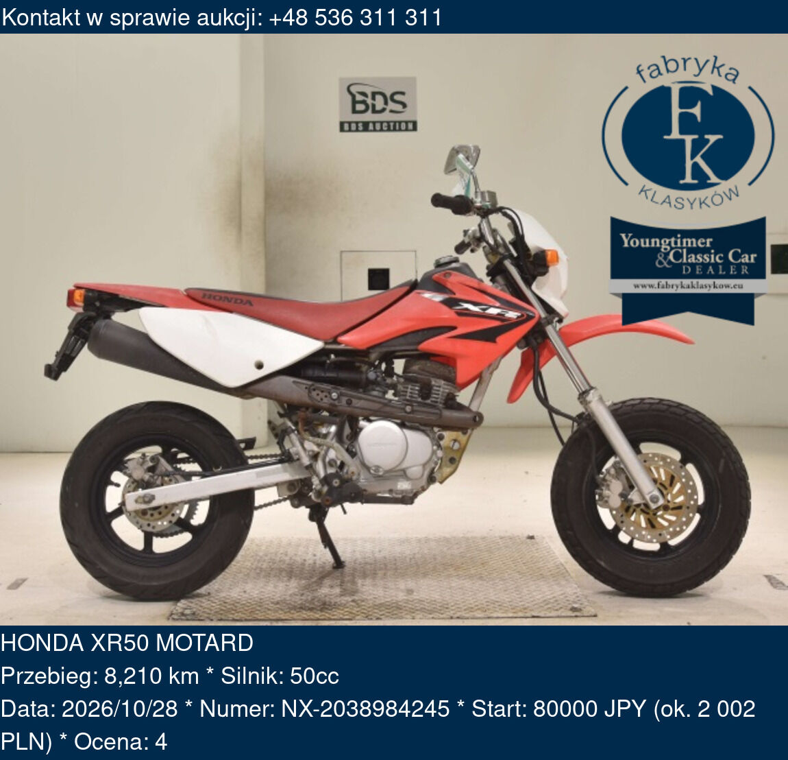 HONDA XR50 MOTARD  - zdjęcie 2