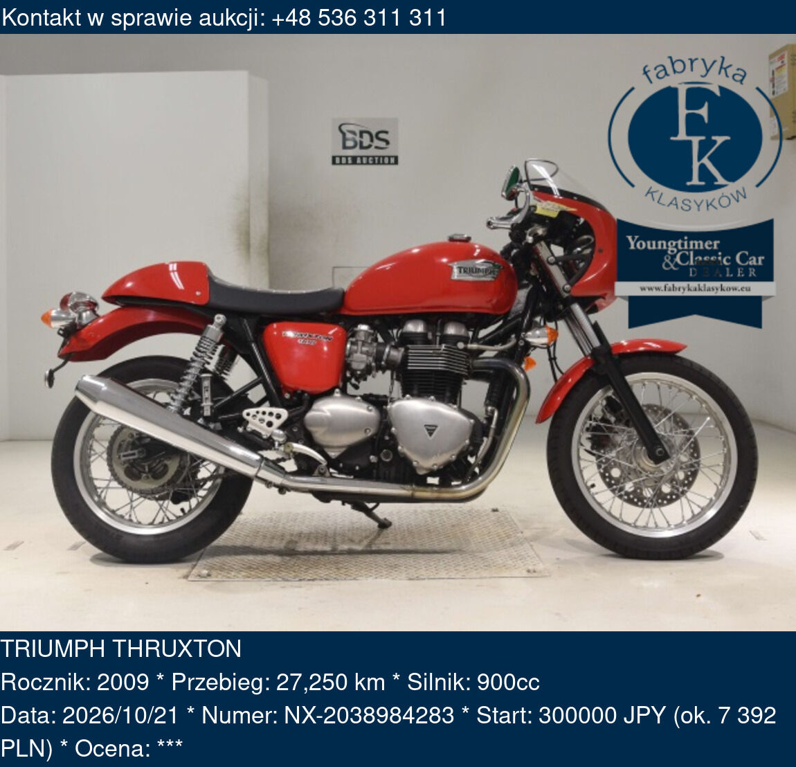 TRIUMPH THRUXTON 2009 - zdjęcie 2