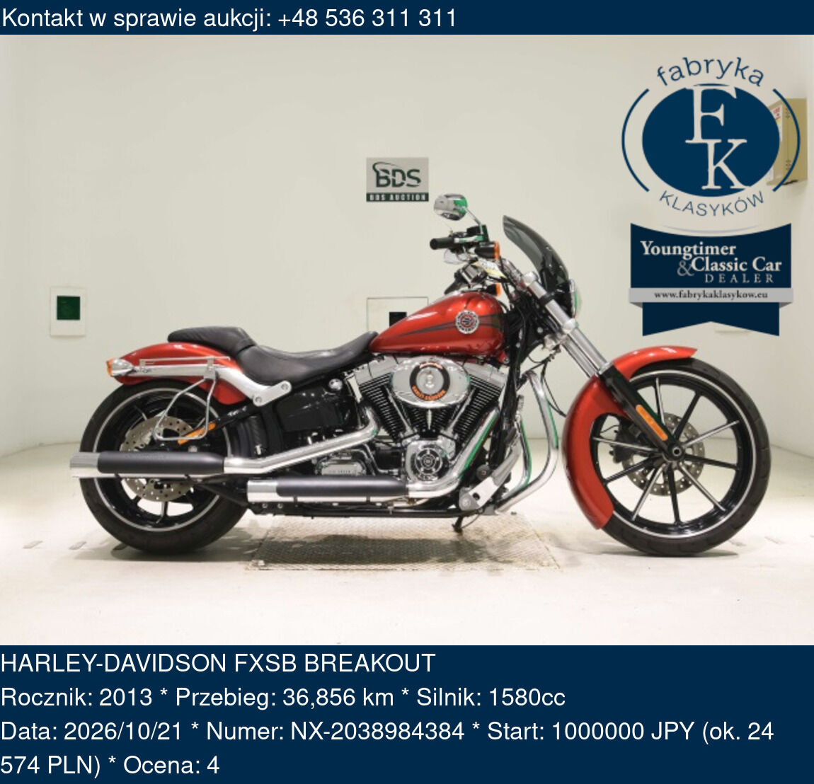 HARLEY-DAVIDSON FXSB BREAKOUT 2013 - zdjęcie 2