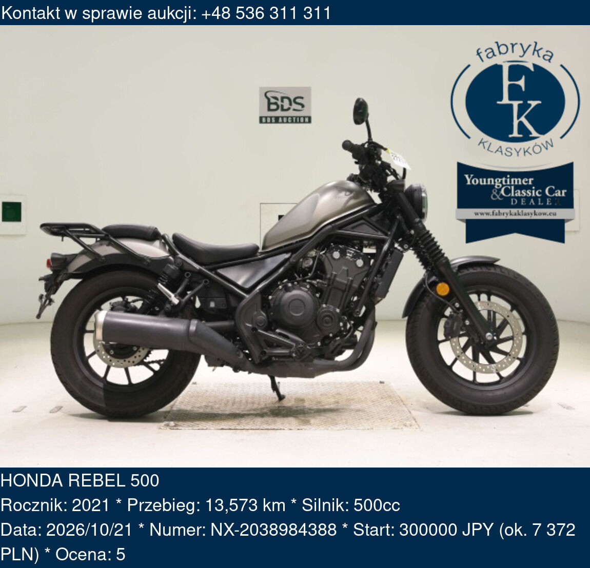 HONDA REBEL 500 2021 - zdjęcie 2