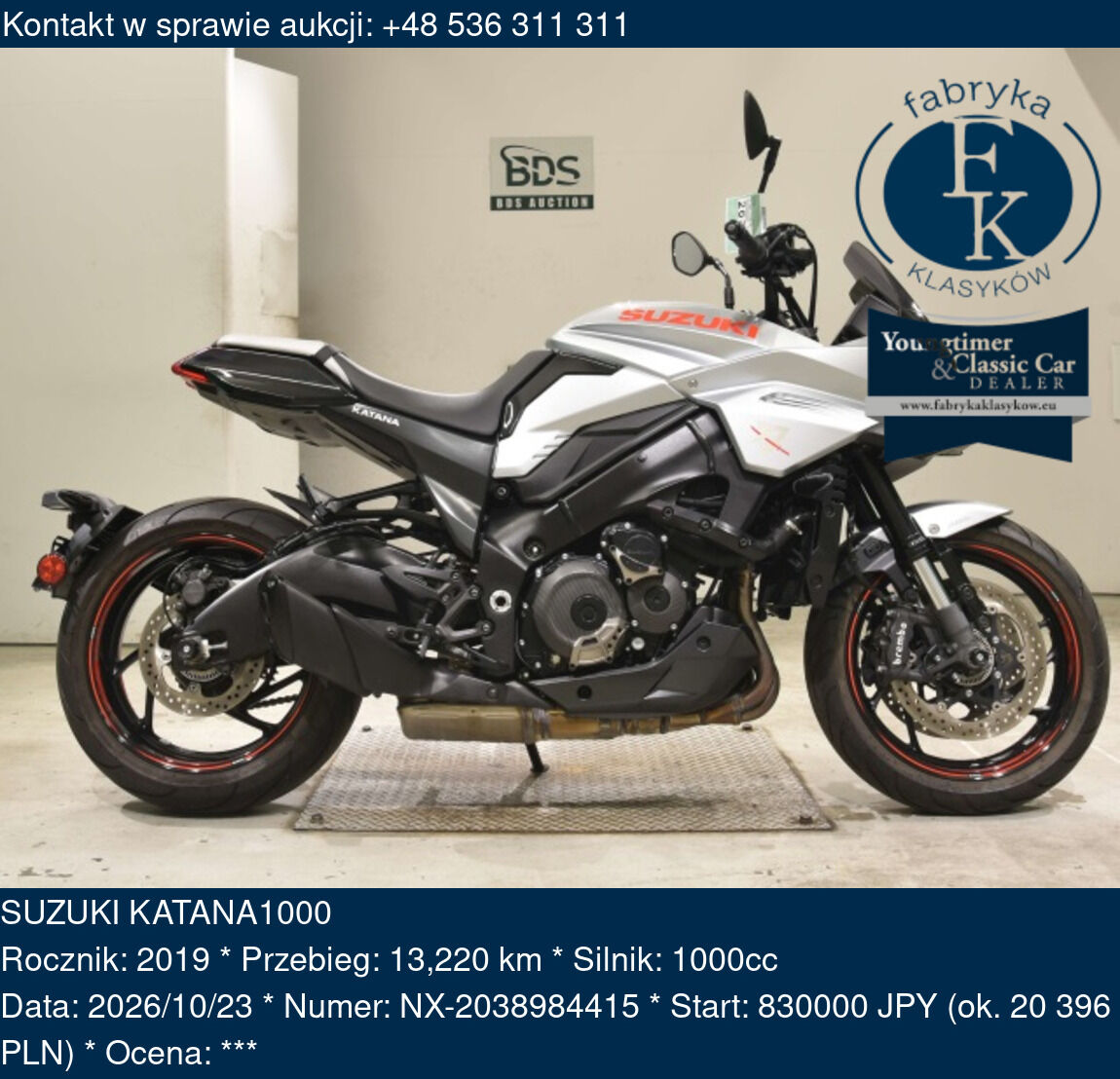 SUZUKI KATANA1000 2019 - zdjęcie 2