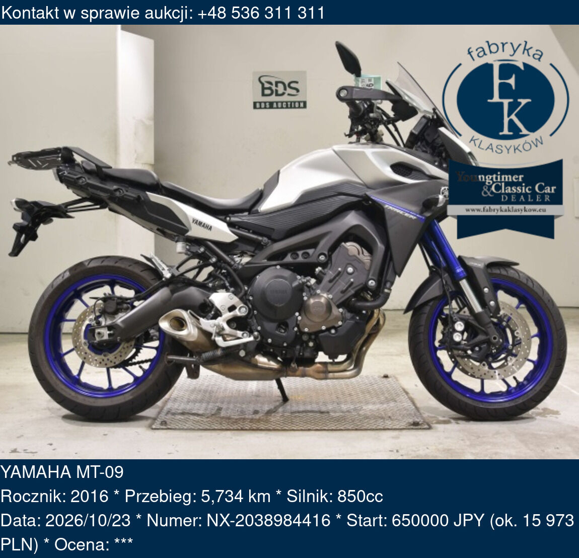 YAMAHA MT-09 2016 - zdjęcie 2