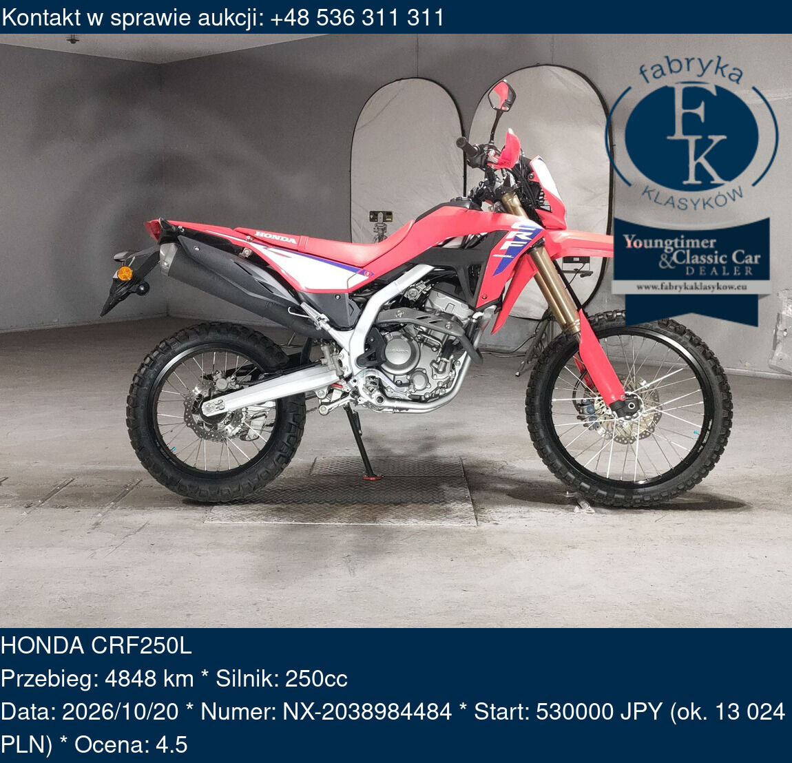 HONDA CRF250L  - zdjęcie 2