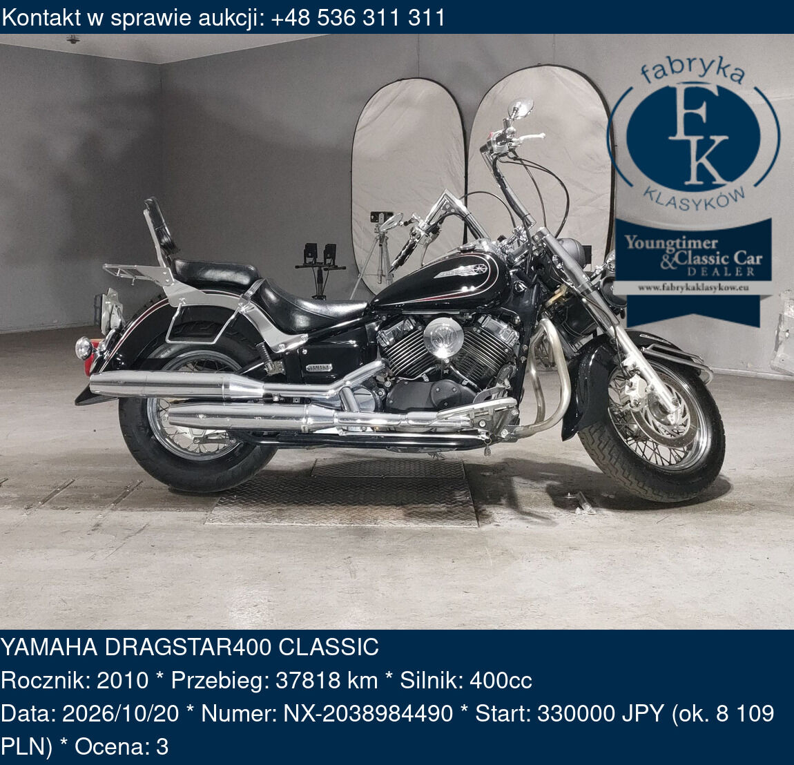 YAMAHA DRAGSTAR400 CLASSIC 2010 - zdjęcie 2