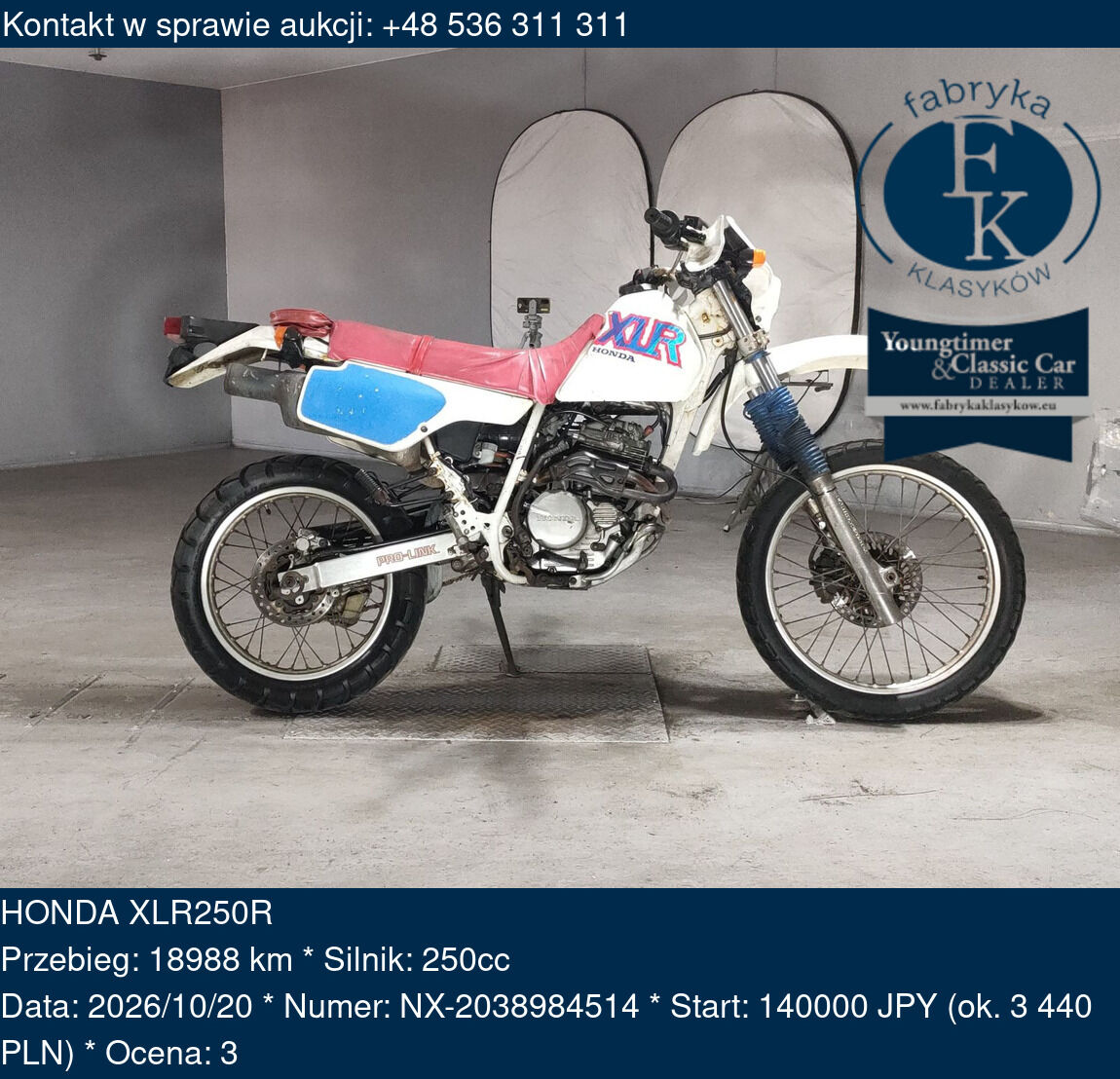 HONDA XLR250R - zdjęcie 2