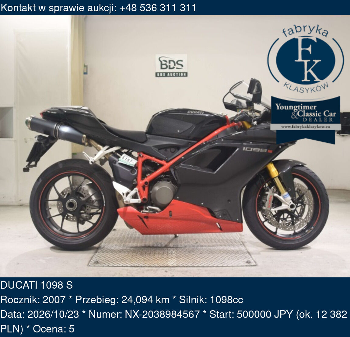 DUCATI 1098 S 2007 - zdjęcie 2