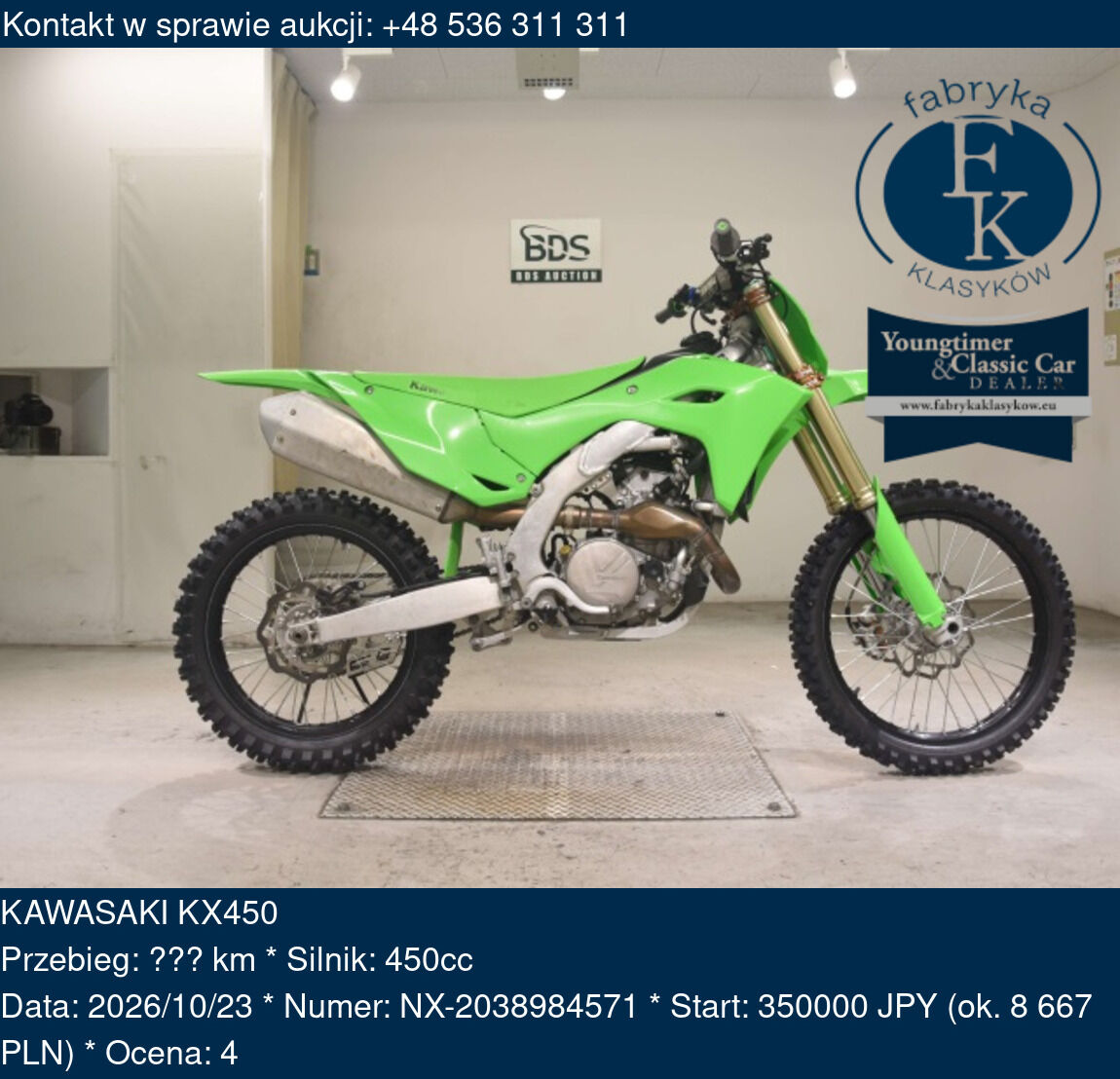 KAWASAKI KX450  - zdjęcie 2
