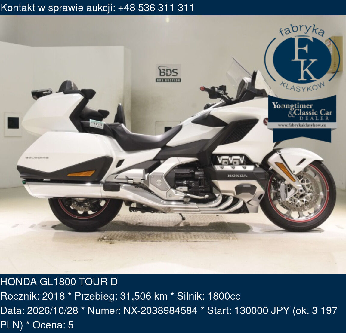 HONDA GL1800 TOUR D 2018 - zdjęcie 2
