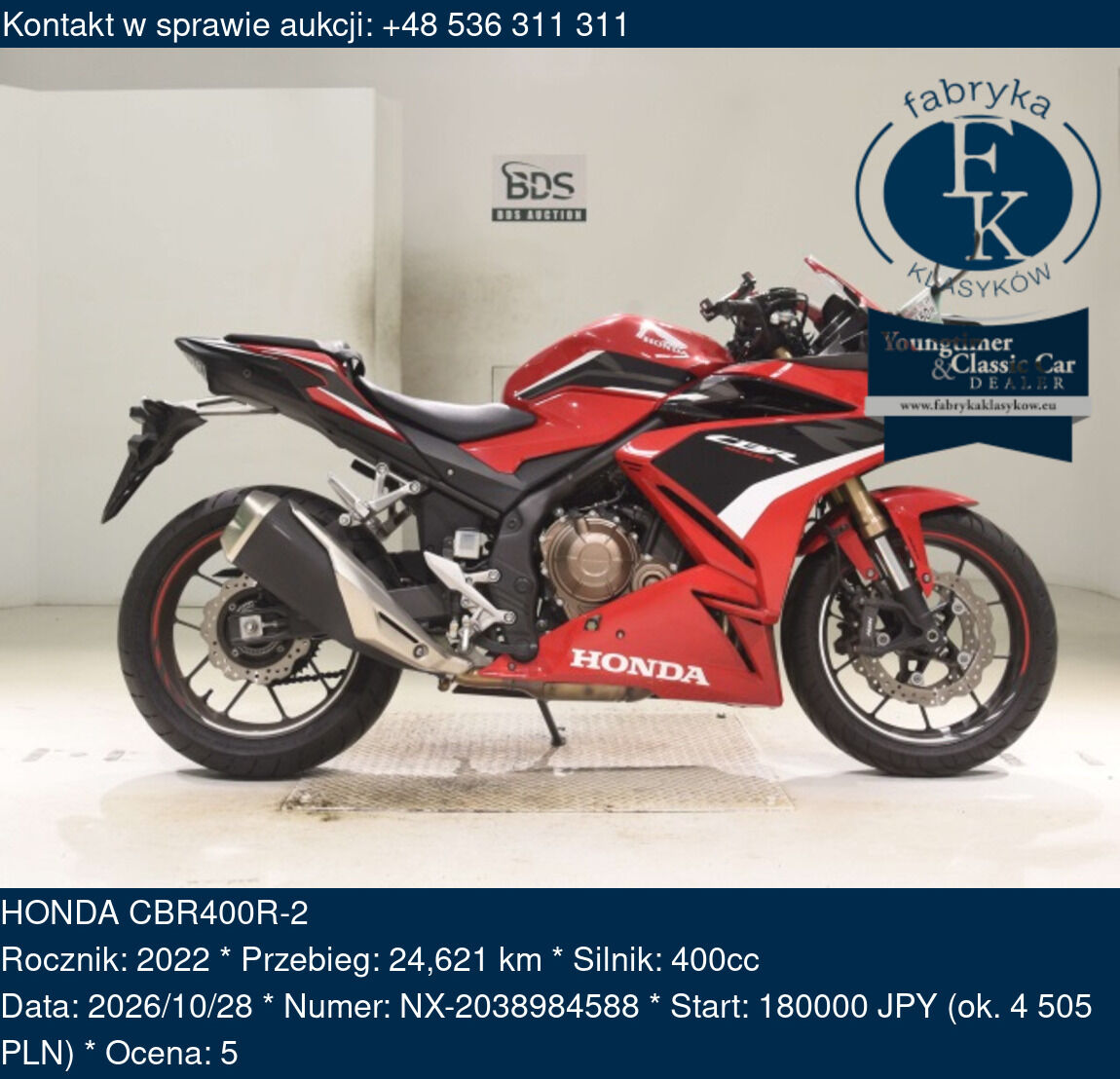 HONDA CBR400R-2 2022 - zdjęcie 2