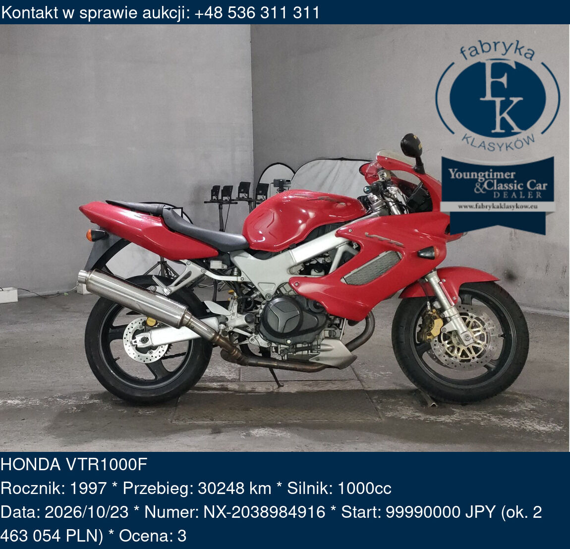 HONDA VTR1000F 1997 - zdjęcie 2
