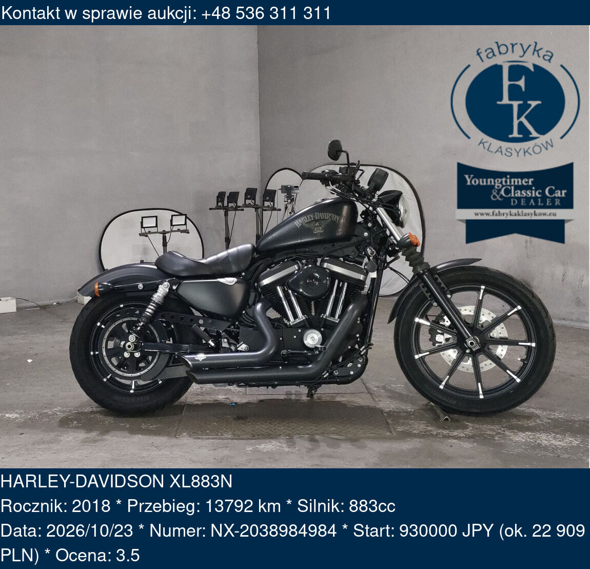 HARLEY-DAVIDSON XL883N 2018 - zdjęcie 2
