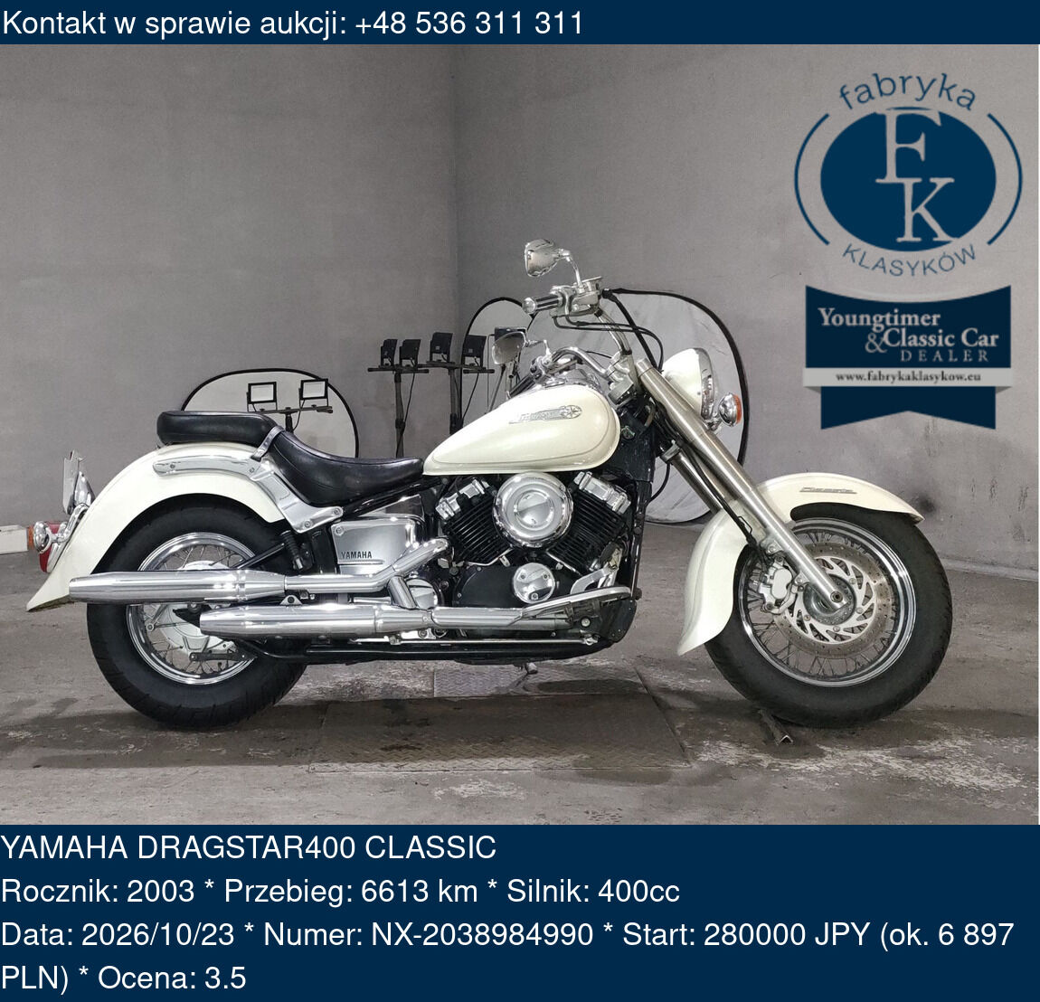 YAMAHA DRAGSTAR400 CLASSIC 2003 - zdjęcie 2