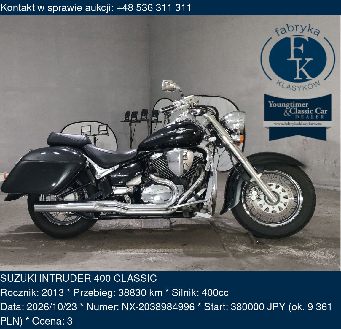 SUZUKI INTRUDER 400 CLASSIC 2013 - zdjęcie 2