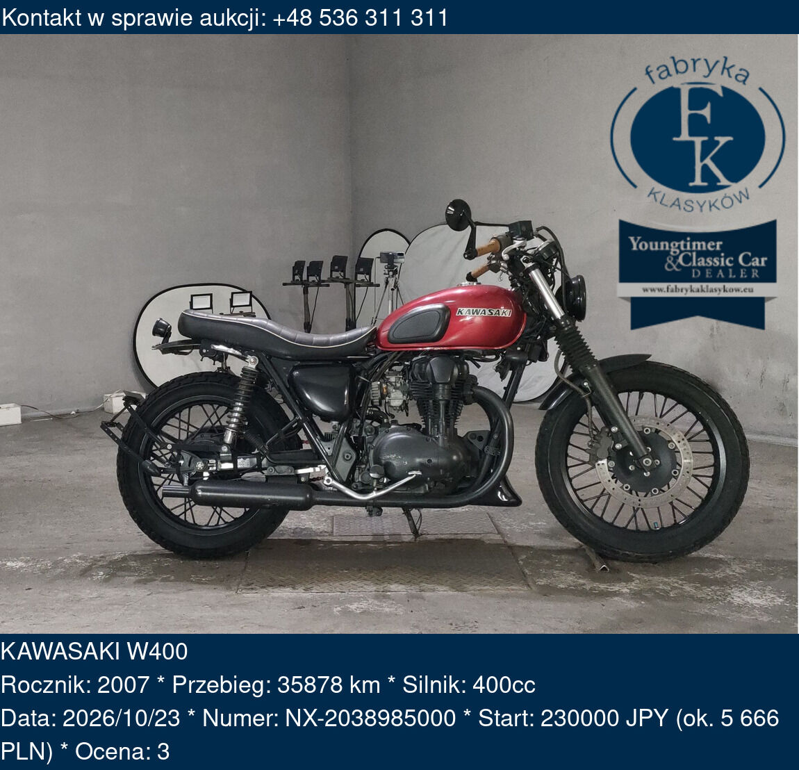 KAWASAKI W400 2007 - zdjęcie 2