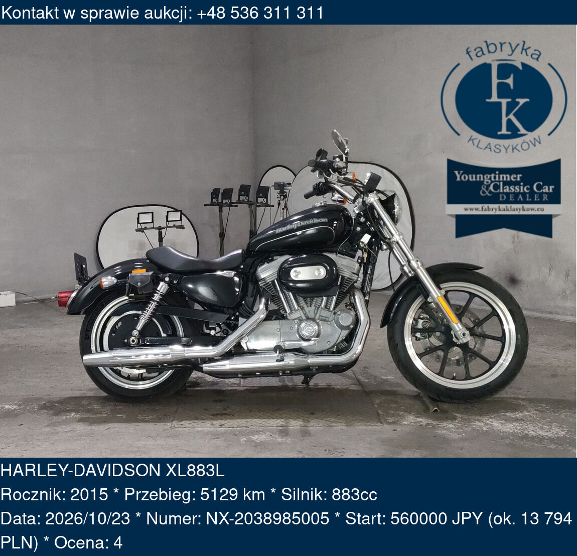 HARLEY-DAVIDSON XL883L 2015 - zdjęcie 2