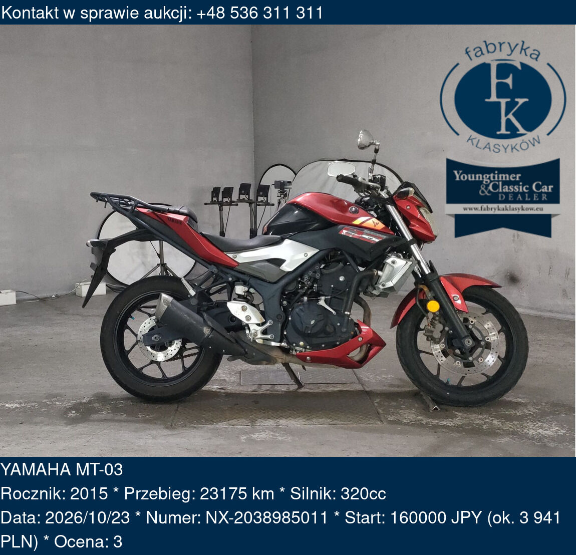 YAMAHA MT-03 2015 - zdjęcie 2