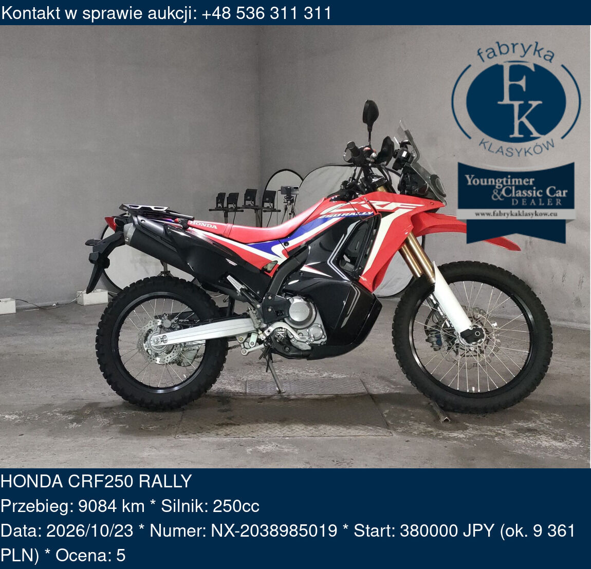 HONDA CRF250 RALLY  - zdjęcie 2