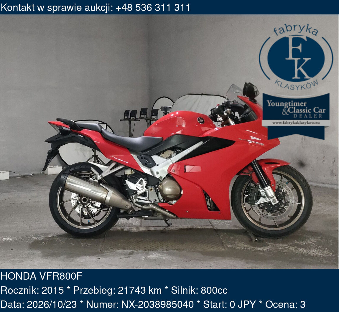 HONDA VFR800F 2015 - zdjęcie 2