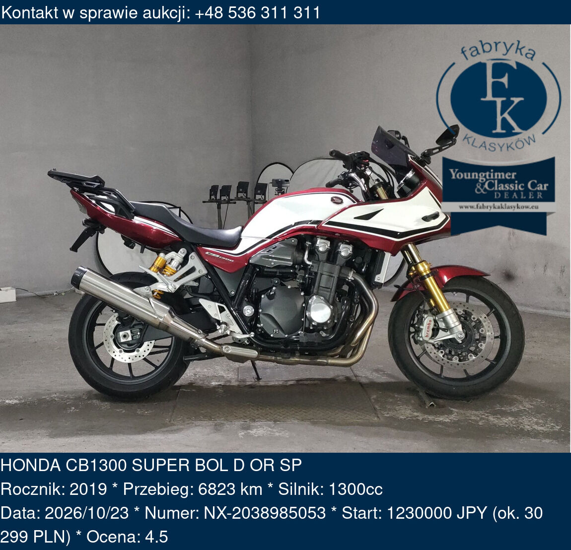 HONDA CB1300 SUPER BOL D OR SP 2019 - zdjęcie 2