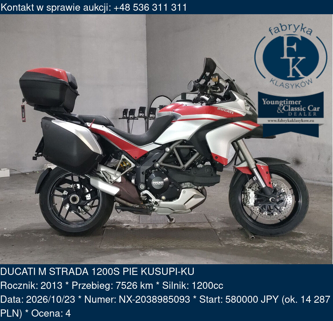 DUCATI M STRADA 1200S PIE KUSUPI-KU 2013 - zdjęcie 2