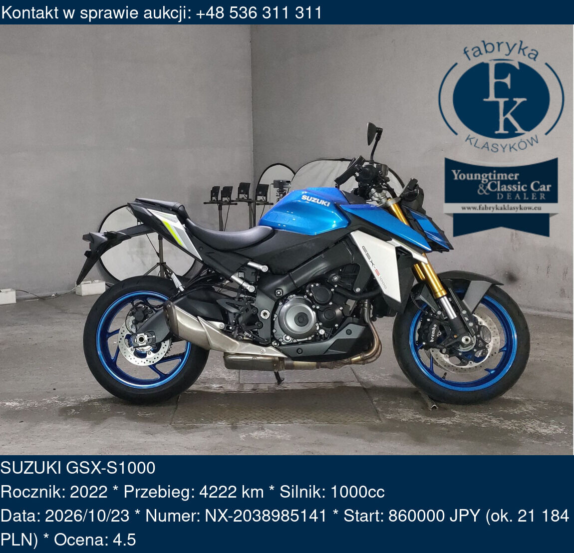 SUZUKI GSX-S1000 2022 - zdjęcie 2