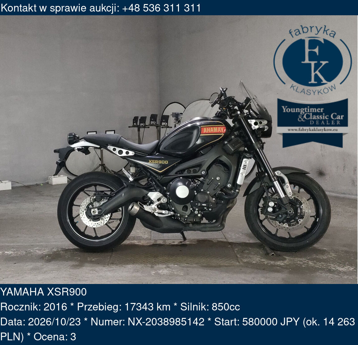 YAMAHA XSR900 2016 - zdjęcie 2