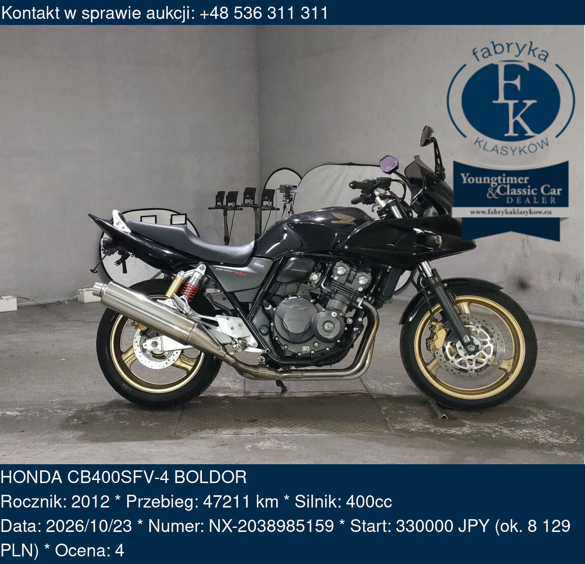 HONDA CB400SFV-4 BOLDOR 2012 - zdjęcie 2