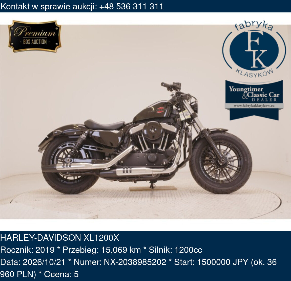 HARLEY-DAVIDSON XL1200X 2019 - zdjęcie 2