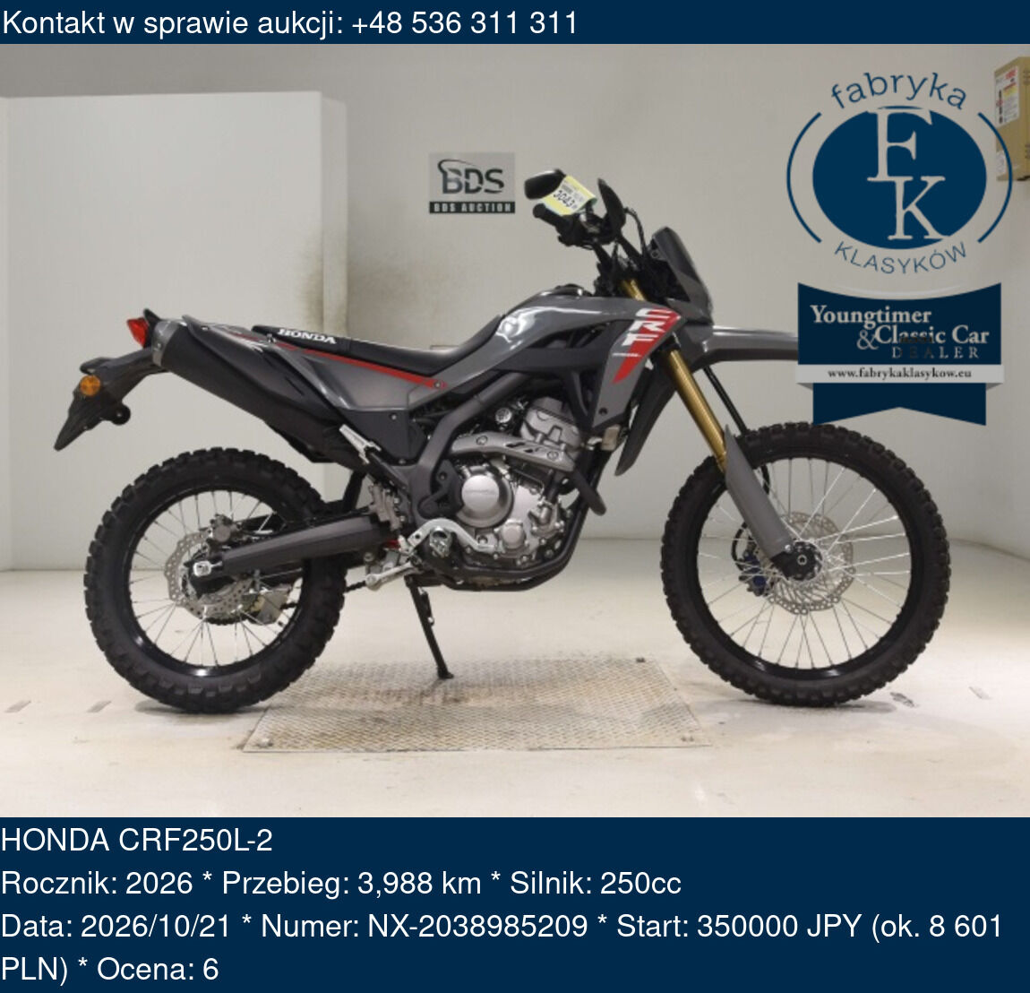 HONDA CRF250L-2 2026 - zdjęcie 2