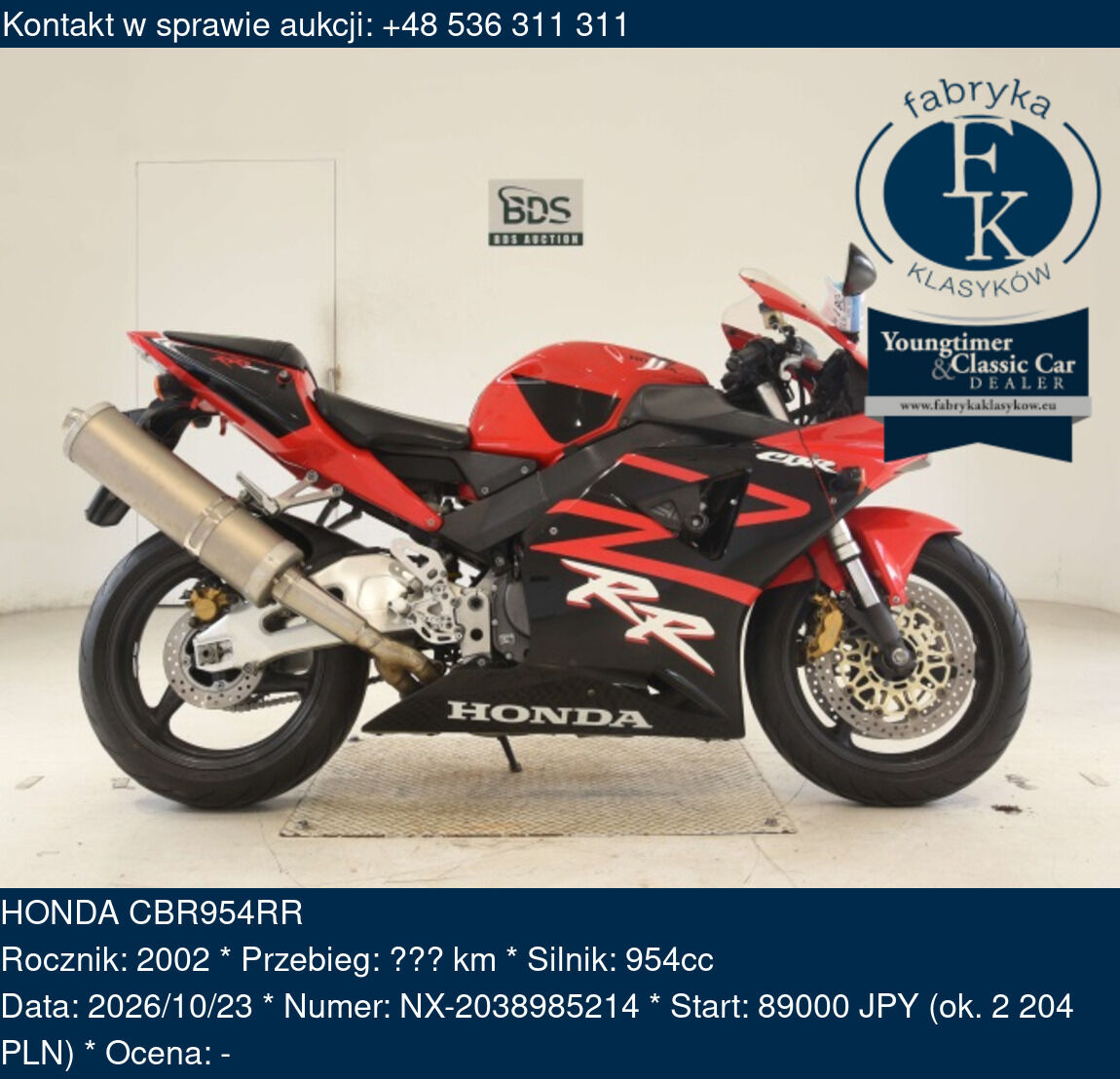 HONDA CBR954RR 2002 - zdjęcie 2