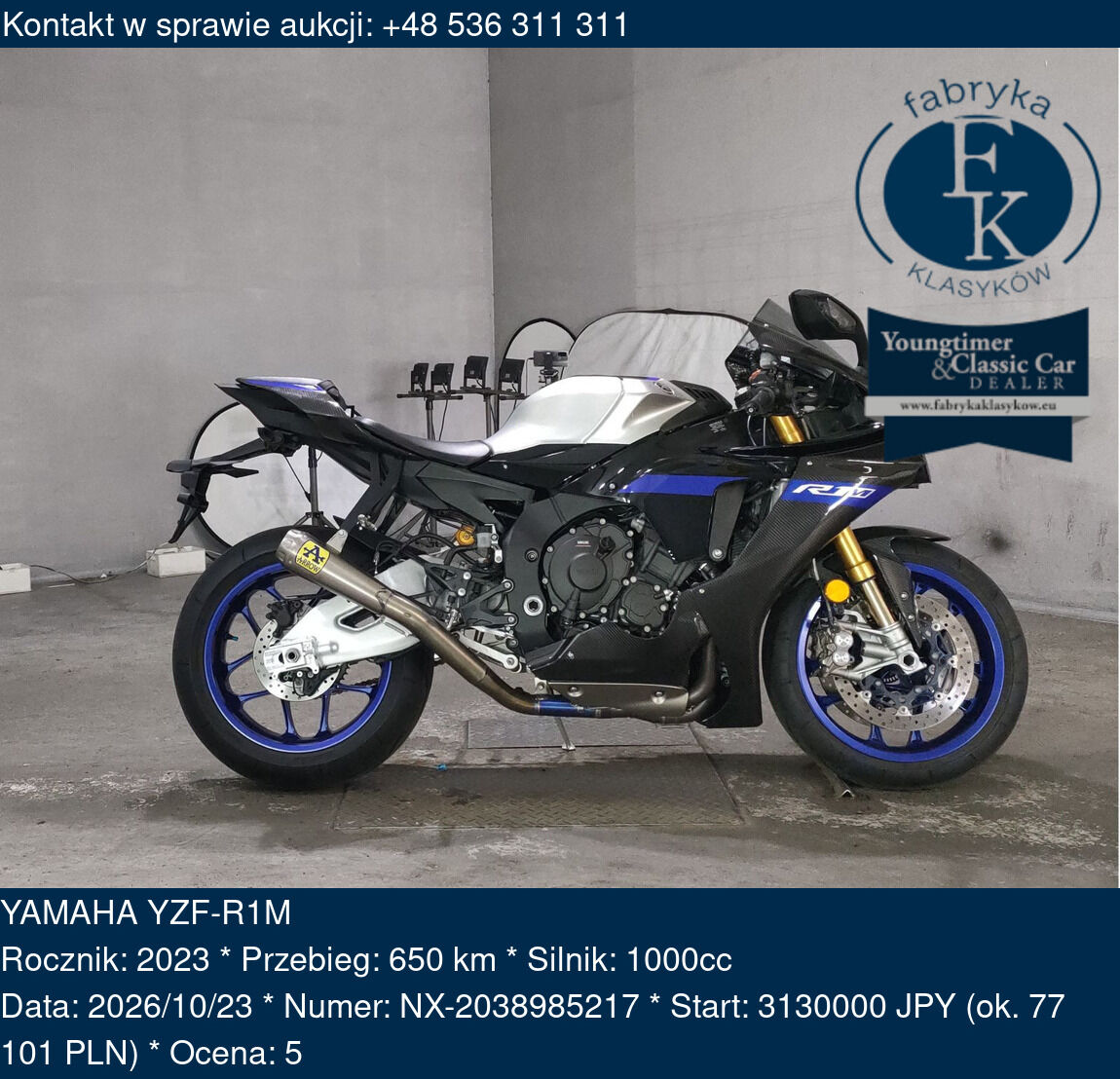 YAMAHA YZF-R1M 2023 - zdjęcie 3