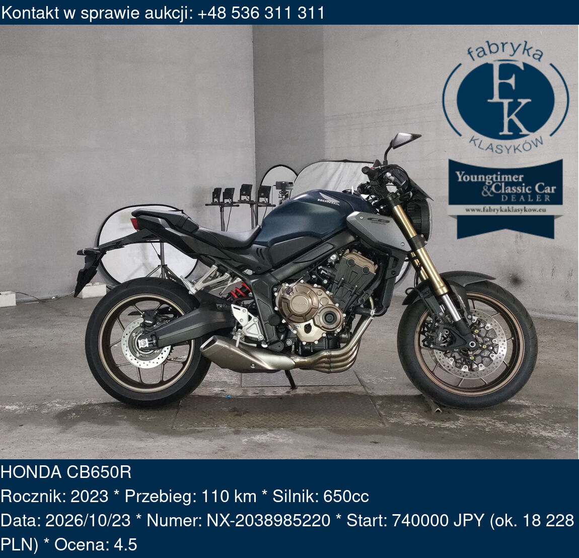 HONDA CB650R 2023 - zdjęcie 3