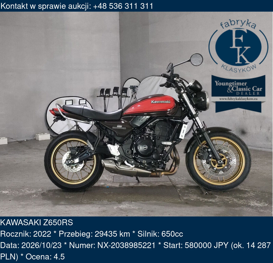 KAWASAKI Z650RS 2022 - zdjęcie 3