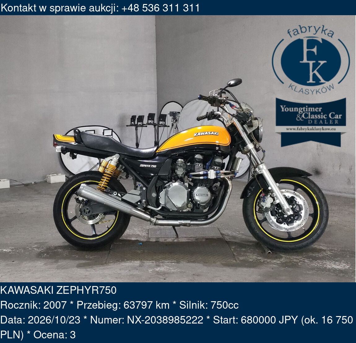 KAWASAKI ZEPHYR750 2007 - zdjęcie 3
