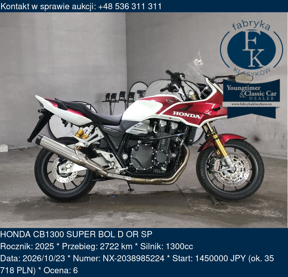 HONDA CB1300 SUPER BOL D OR SP 2025 - zdjęcie 3