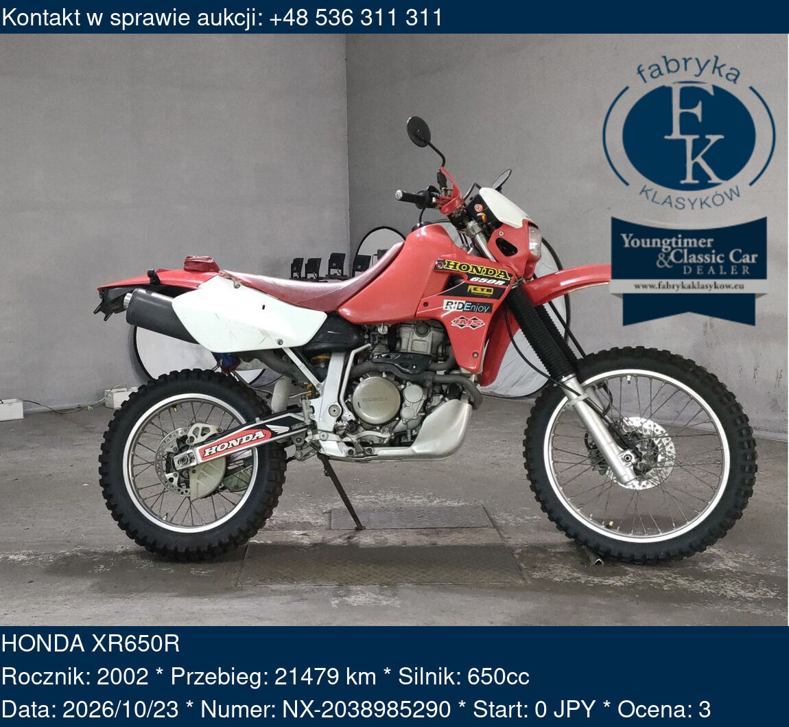 HONDA XR650R 2002 - zdjęcie 2