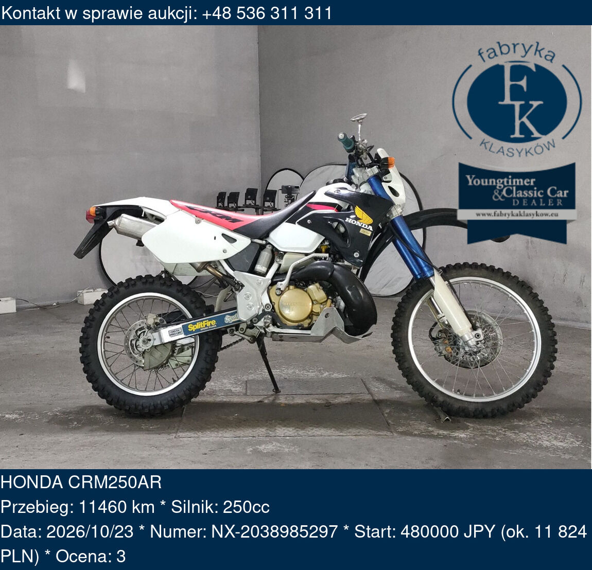 HONDA CRM250AR  - zdjęcie 3